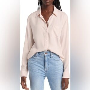 Rails Hunter Button Up Light Pink Rosewater Shirt Size XS